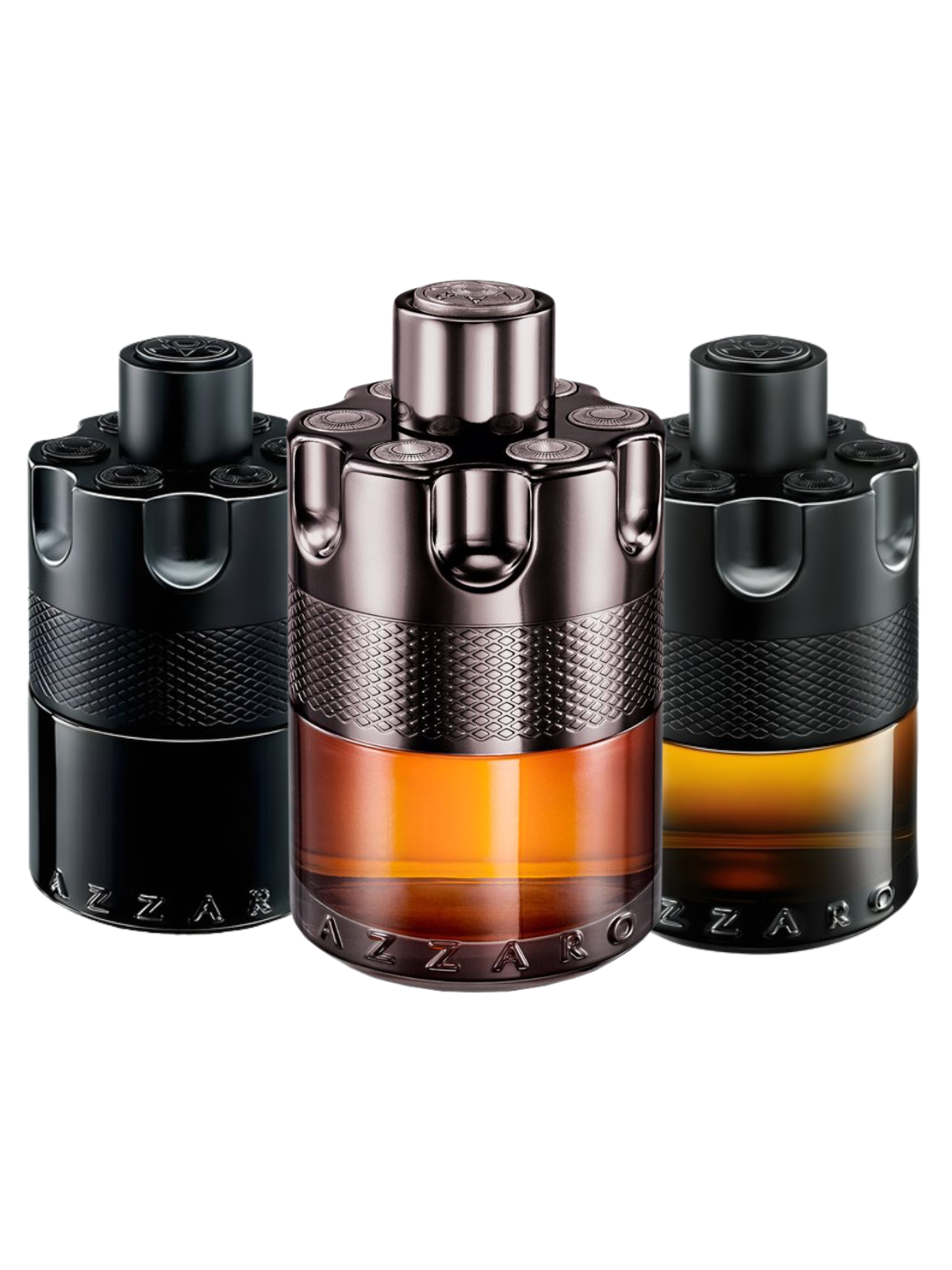 Azzaro Wanted discovery set with The Most Wanted Intense, Wanted by Night and The Most Wanted Parfum – bold and charismatic fragrance samples for men