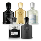 Creed Bestsellers perfume sample discovery set with Absolu Aventus, Millésime Impérial, Virgin Island Water, Aventus and Green Irish Tweed