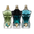 Le Beau perfume sample discovery set with Le Beau Eau de Toilette, Le Beau Le Parfum and Le Beau Paradise Garden