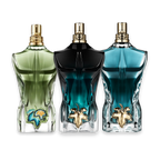 Le Beau perfume sample discovery set with Le Beau Eau de Toilette, Le Beau Le Parfum and Le Beau Paradise Garden