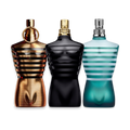 Le Male perfume sample discovery set with Le Male Elixir, Le Male Le Parfum and Le Male Eau de Toilette