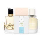 Vanilla Women perfume sample discovery set with Yves Saint Laurent Libre, Giardini di Toscana Bianco Latte and Fugazzi Vanilla Haze